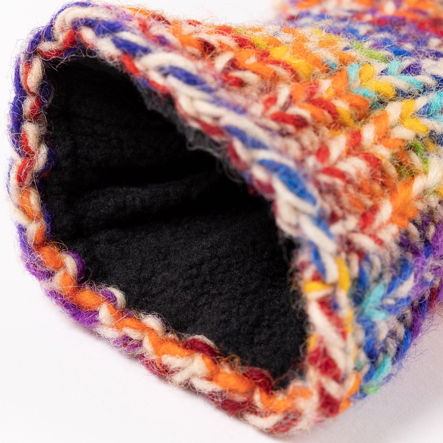 Space-Dye Hand Knit Wool Hand Warmers