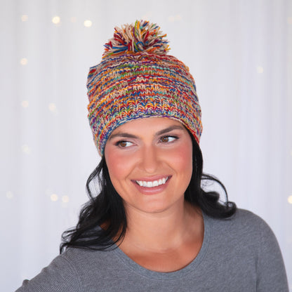 Space-Dye Hand Knit Wool Hat