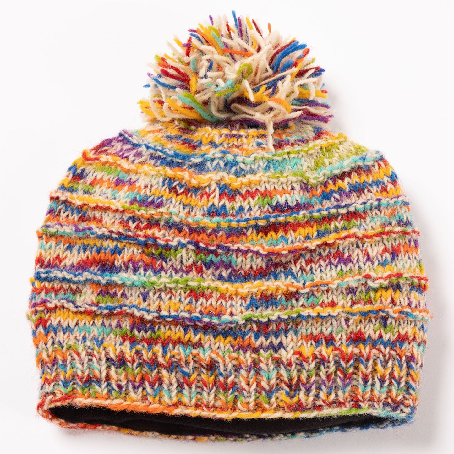 Space-Dye Hand Knit Wool Hat