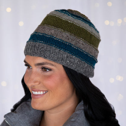 Bold Stripes Hand Knit Hat