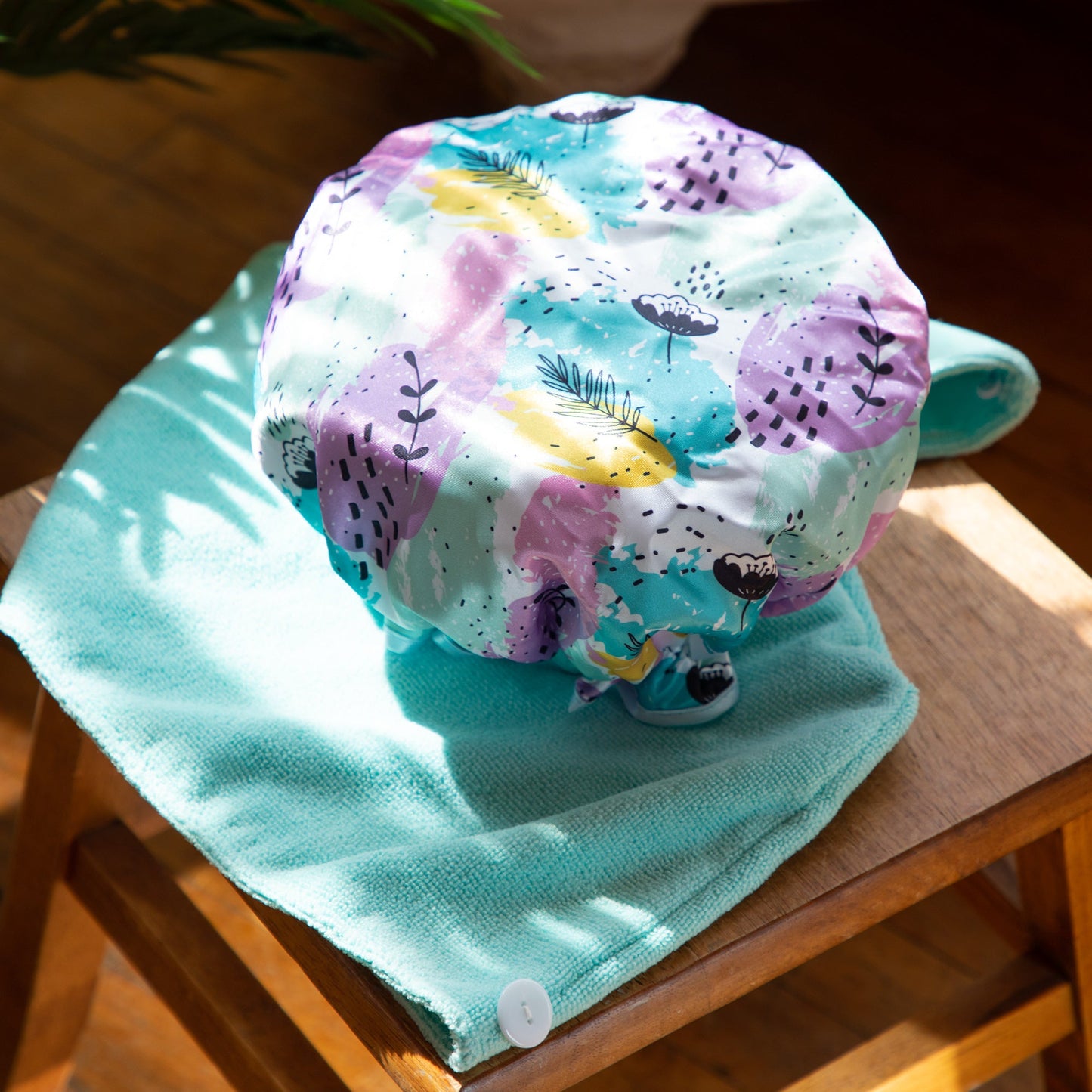 Cala&reg; Shower Cap & Hair Turban Set