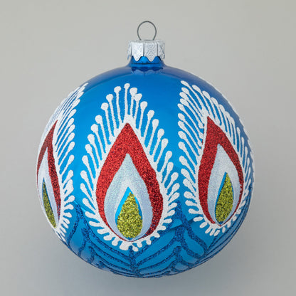 Ukrainian Handmade Christmas Glass Ornament