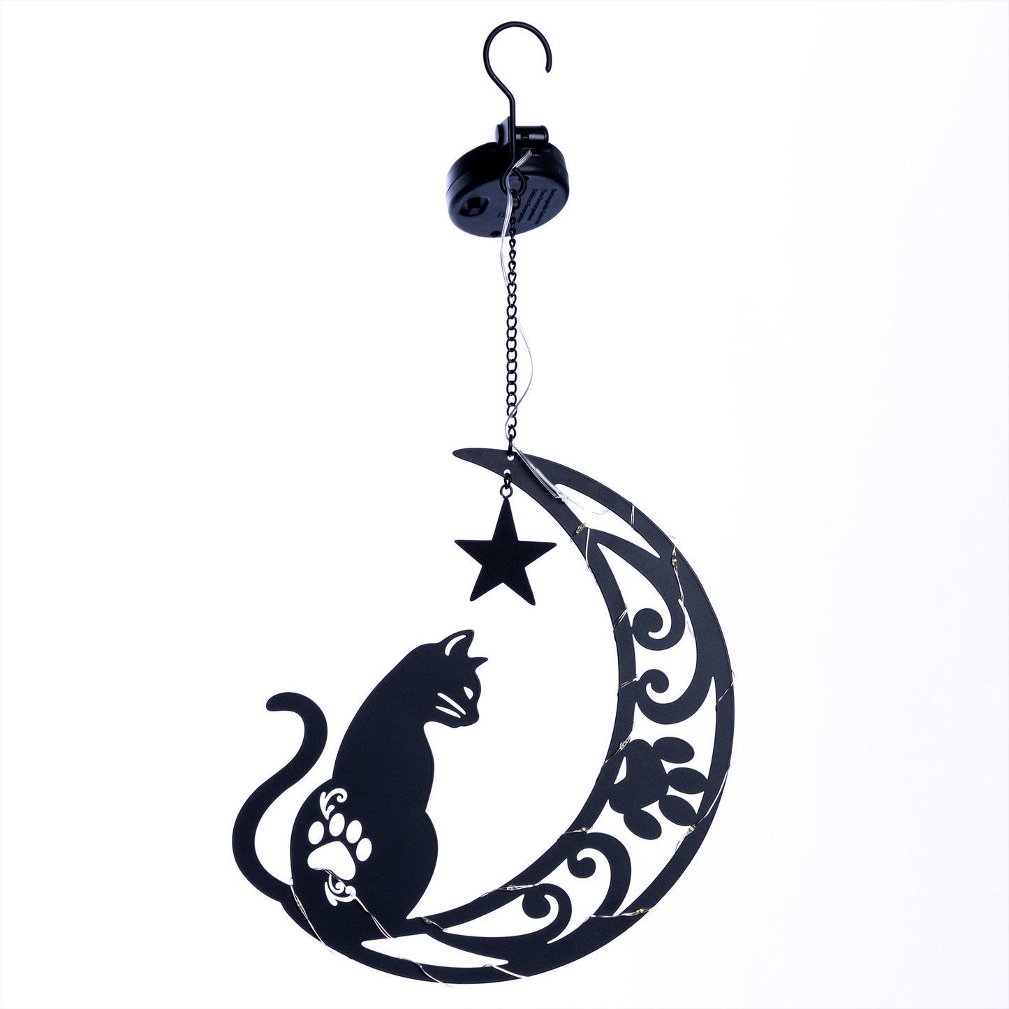 Star Gazing Pets On The Moon Solar Hanging Light