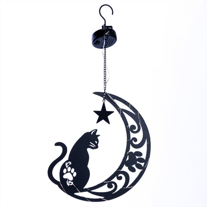 Star Gazing Pets On The Moon Solar Hanging Light