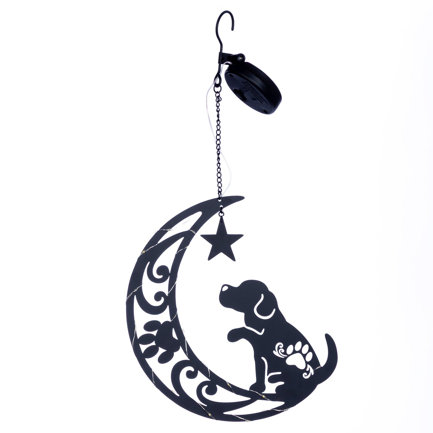 Star Gazing Pets On The Moon Solar Hanging Light