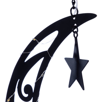 Star Gazing Pets On The Moon Solar Hanging Light