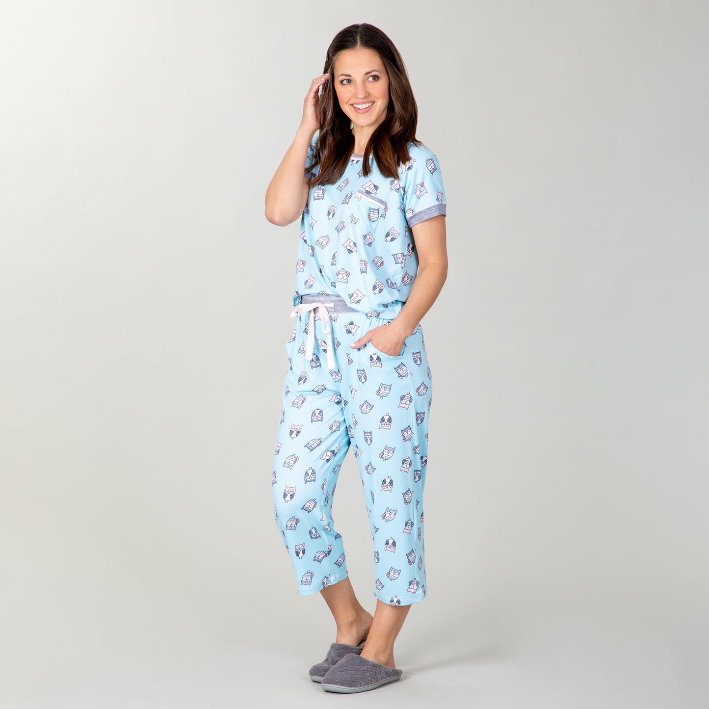 Sleepy Owl Capri Pajama Set