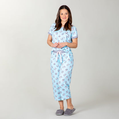 Sleepy Owl Capri Pajama Set