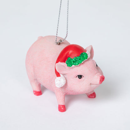 Lucky Pink Pig Ornament