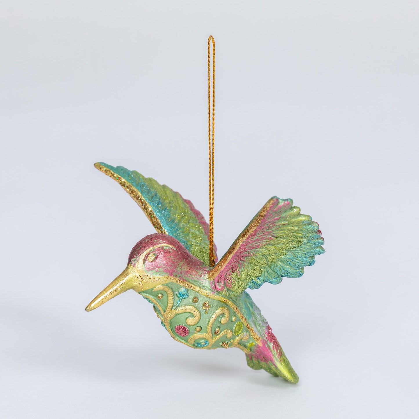 Colorful Beaded Hummingbird Ornament