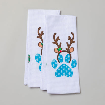 Christmas Paws Kitchen Towel - Set of 2