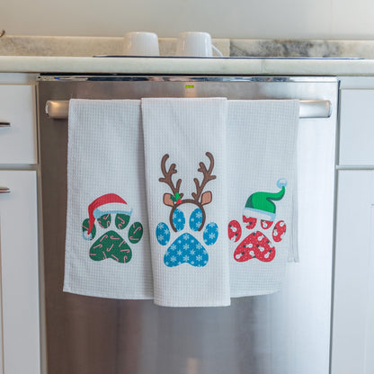 Christmas Paws Kitchen Towel - Set of 2