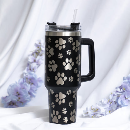 Paw Print Vacuum Sealed Stainless Steel Tumbler - 40 oz