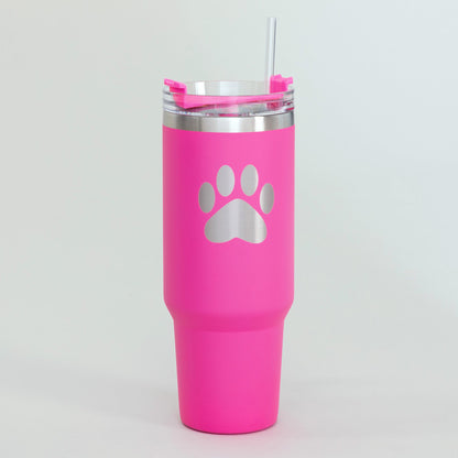 Paw Print Vacuum Sealed Stainless Steel Tumbler - 40 oz