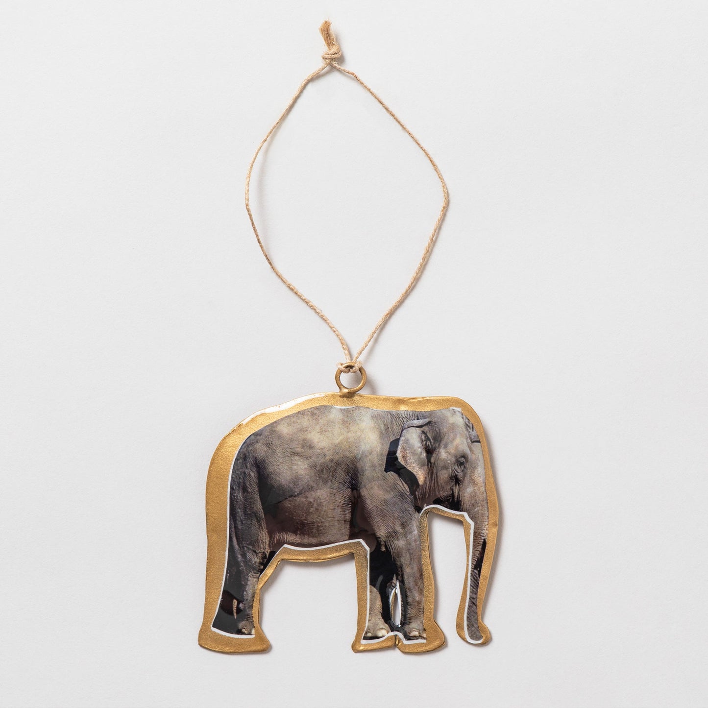 Love For Elephants Metal Ornament