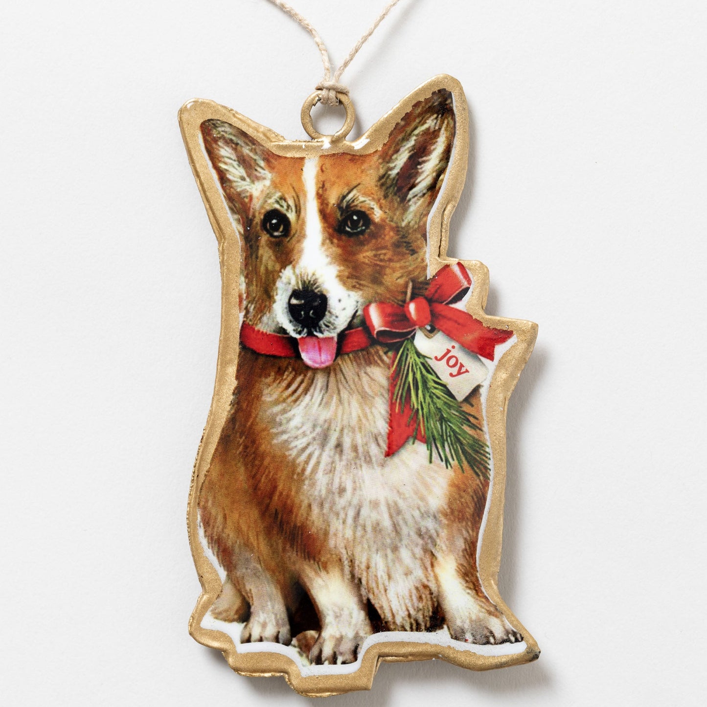 Corgi Love Metal Ornament