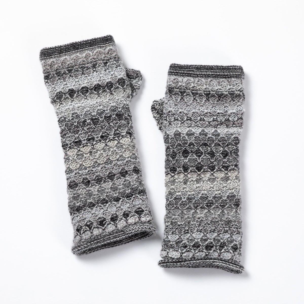 Colorful Alpaca Fingerless Mittens TEST.
