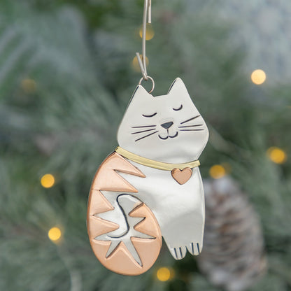 Whiskers & Stripes Cat Ornament