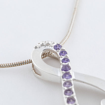 Infinity Love for Paws Sterling & Crystal Necklace