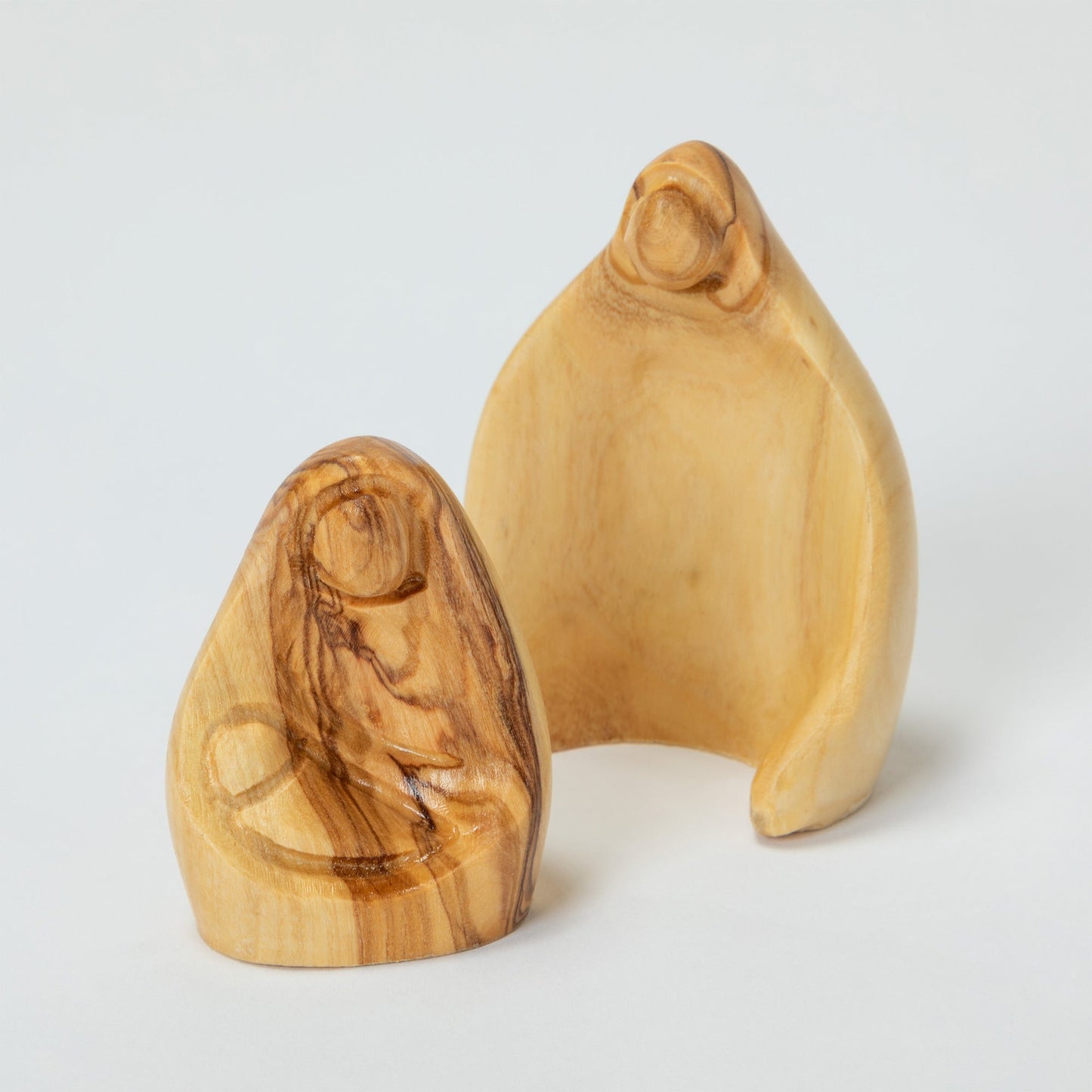 Olive Wood Hugging Holy Family Nativity
