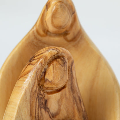 Olive Wood Hugging Holy Family Nativity