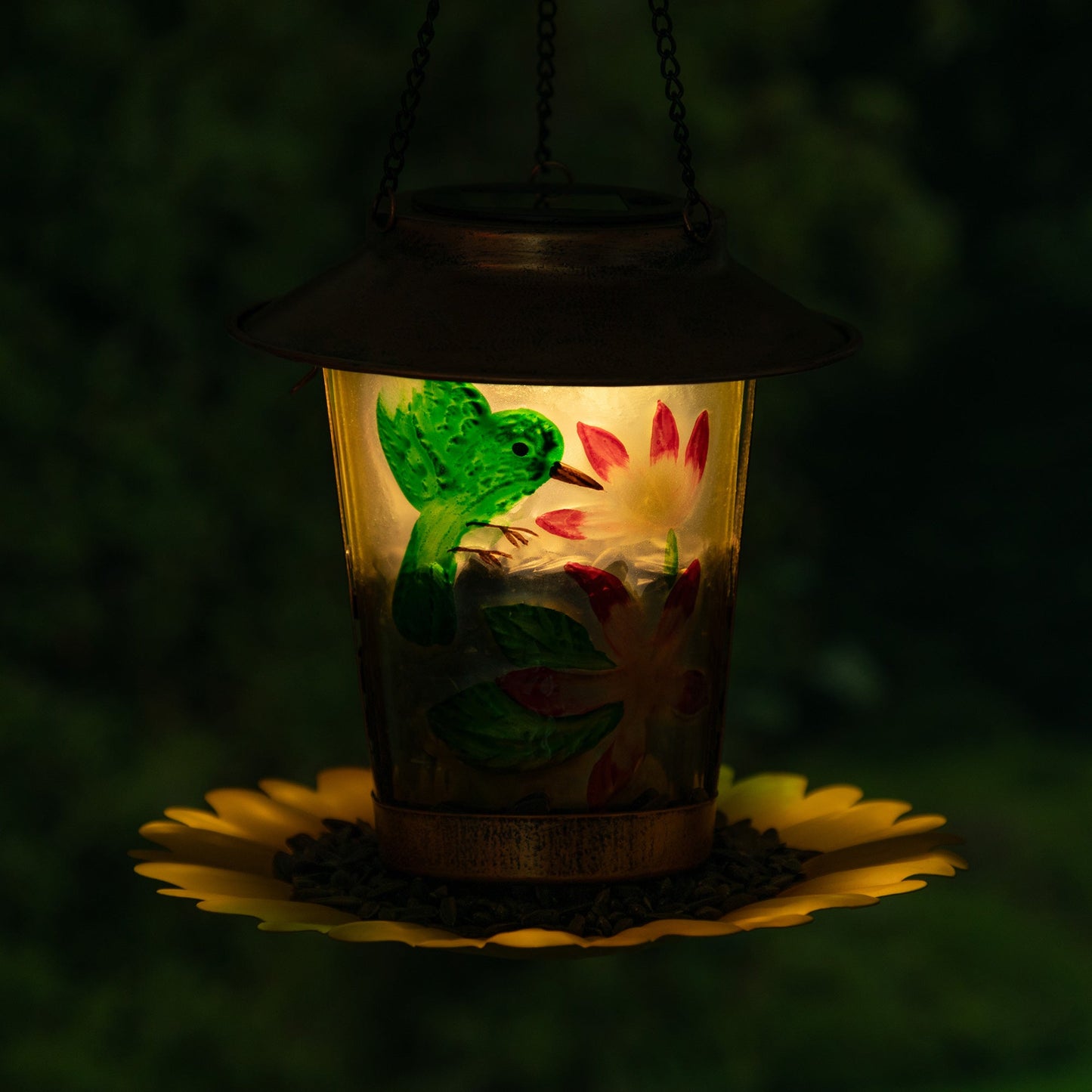 Hummingbird Solar Hanging Bird Feeder