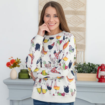 All Over Rooster Crewneck Sweatshirt