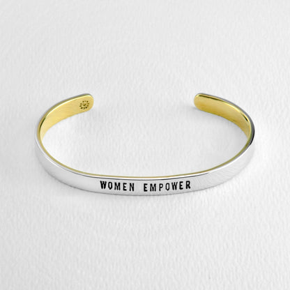 Woman Empower/Girls Compete 4.5mm Mixed Metals Cuff Bracelet