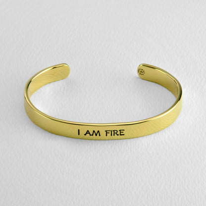 I Am Fire 6.5mm Astrology Cuff Bracelet