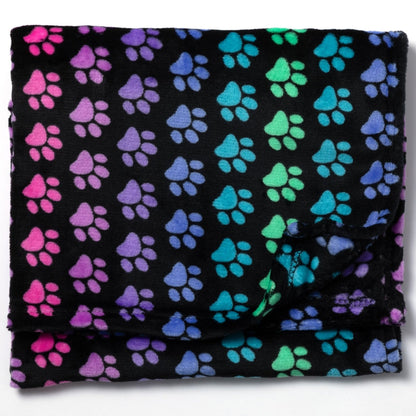Super Cozy&trade; Fleece Paw Print Throw Blanket