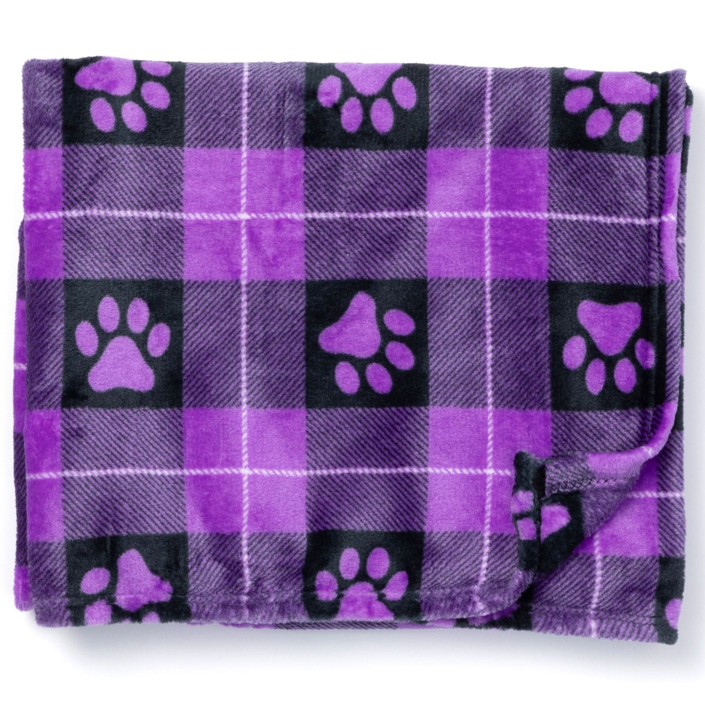 Super Cozy&trade; Fleece Paw Print Throw Blanket