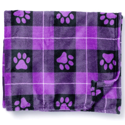 Super Cozy&trade; Fleece Paw Print Throw Blanket