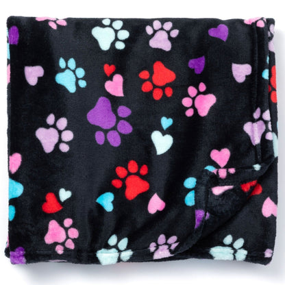 Super Cozy&trade; Fleece Paw Print Throw Blanket