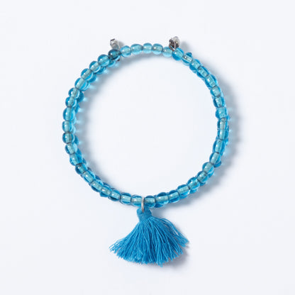 Taj Tassel Glass Bead Bracelet