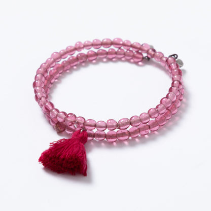 Taj Tassel Glass Bead Bracelet