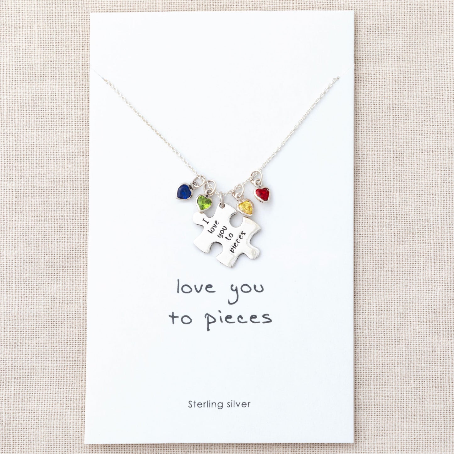 Love You To Pieces Sterling Necklace