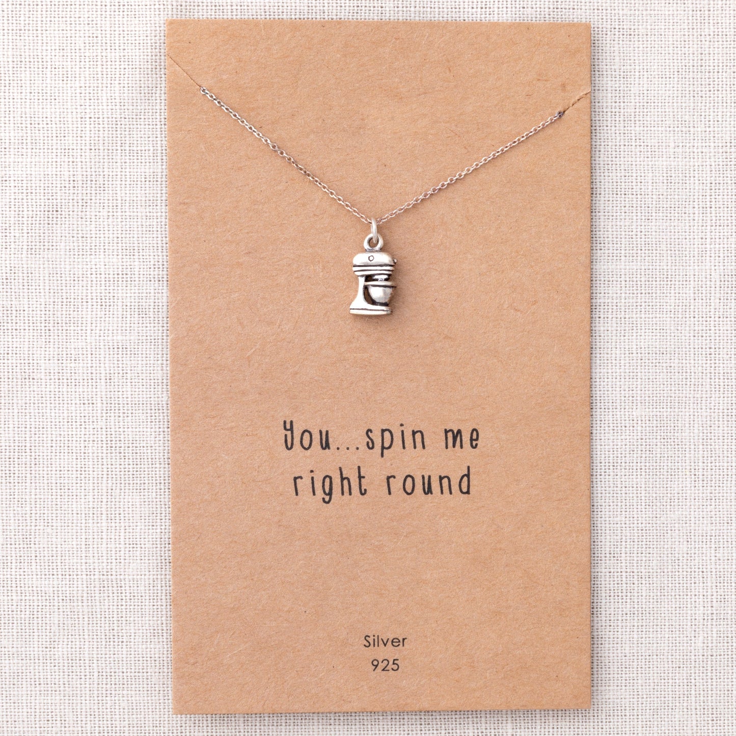 Stand Mixer Sterling Necklace