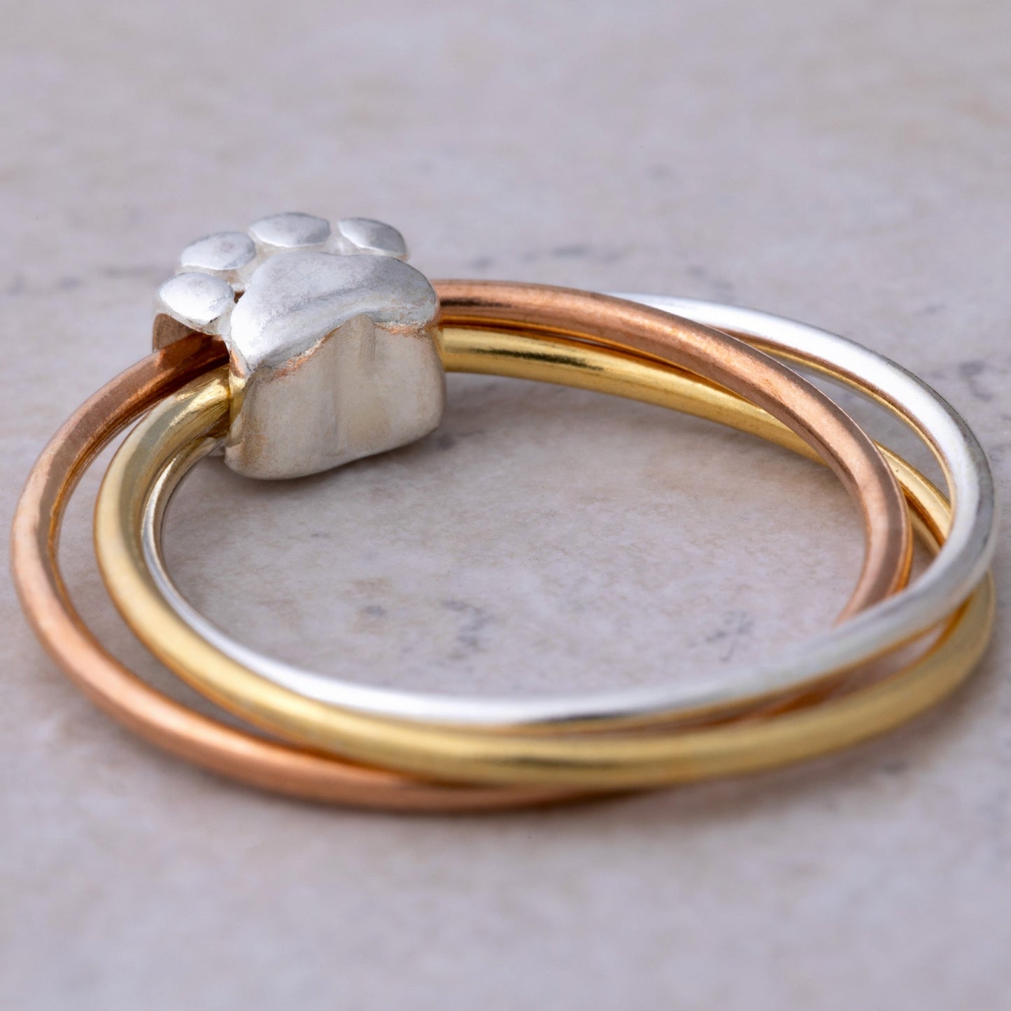 Paw Print Sterling Silver Fidget Ring