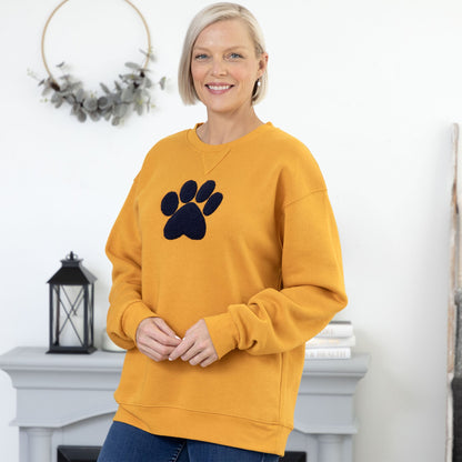 Chenille Paw Print Sweatshirt