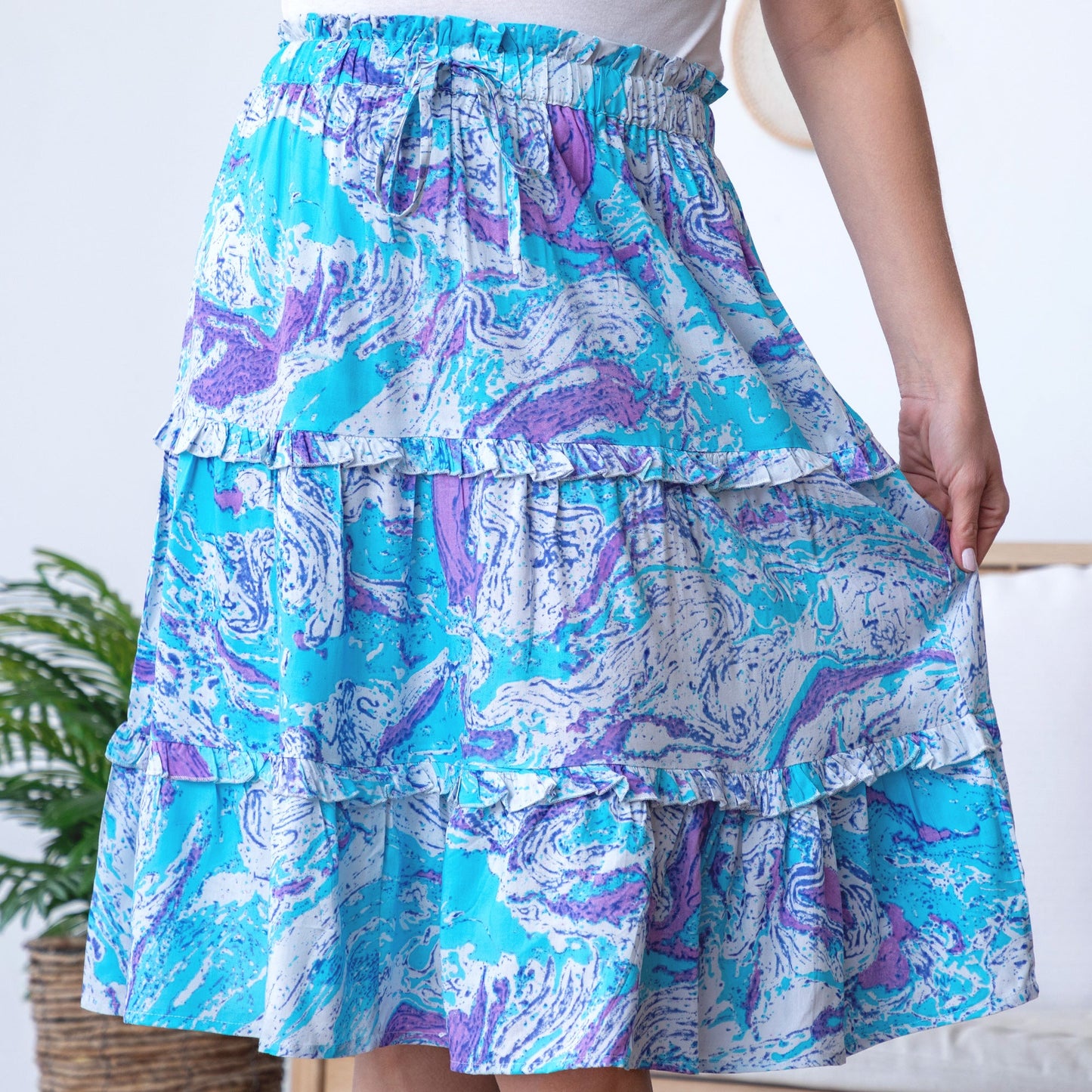 Swirl Dye Ruffle Separates