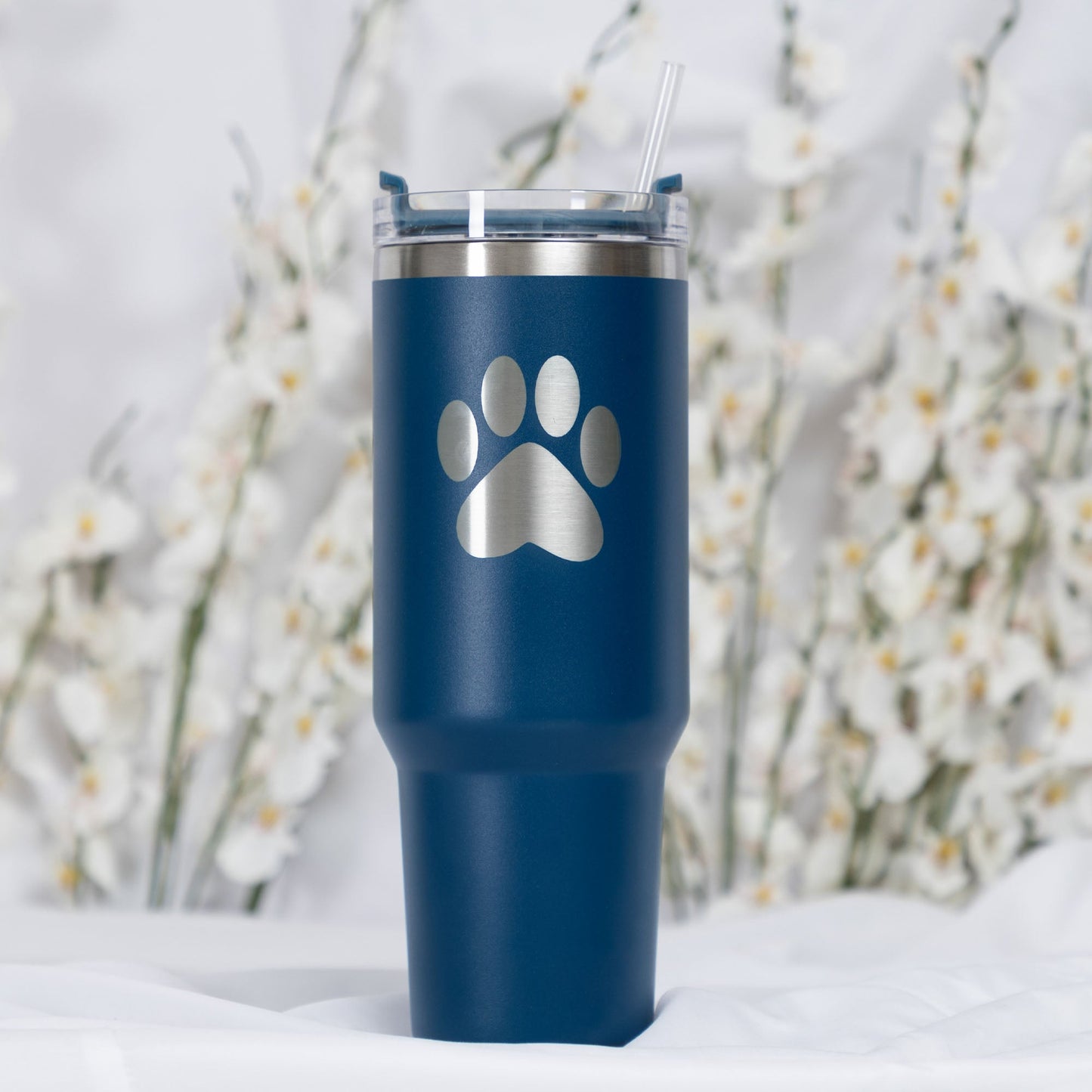 Paw Print Vacuum Sealed Stainless Steel Tumbler - 40 oz