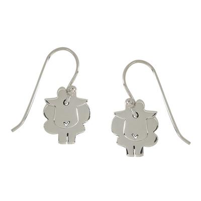 Dancing Lamb Sterling Silver Earrings