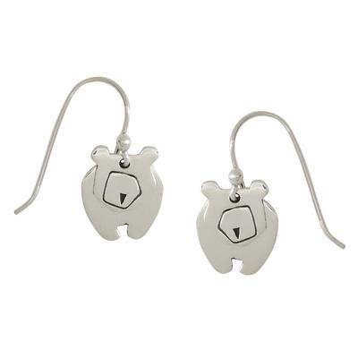 Dancing Bear Sterling Silver Earrings