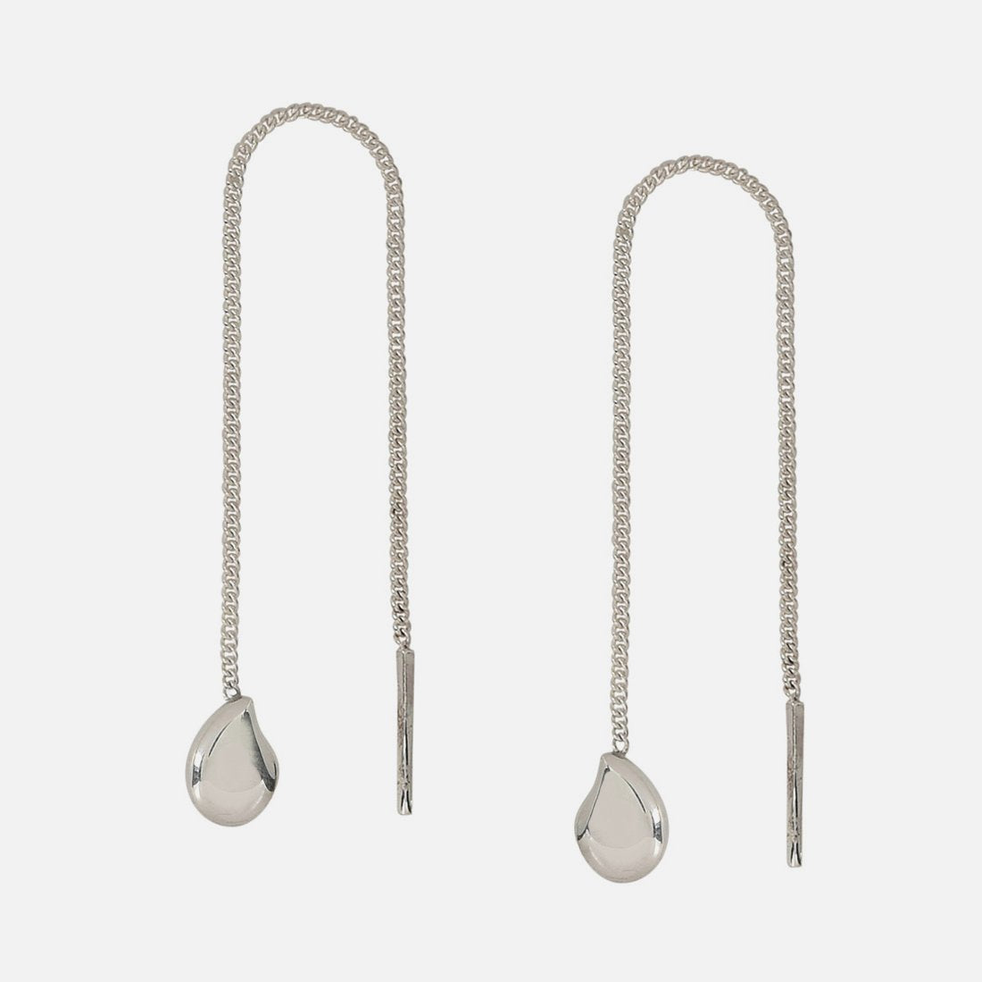 Pure Sterling Silver Long Earrings