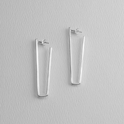 Halo Sterling Silver Hoop Earrings