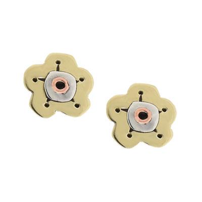 La Flor Del Sol Mixed Metal Post Earrings