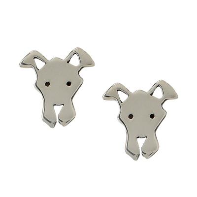 Great Dane Sterling Silver Post Earring