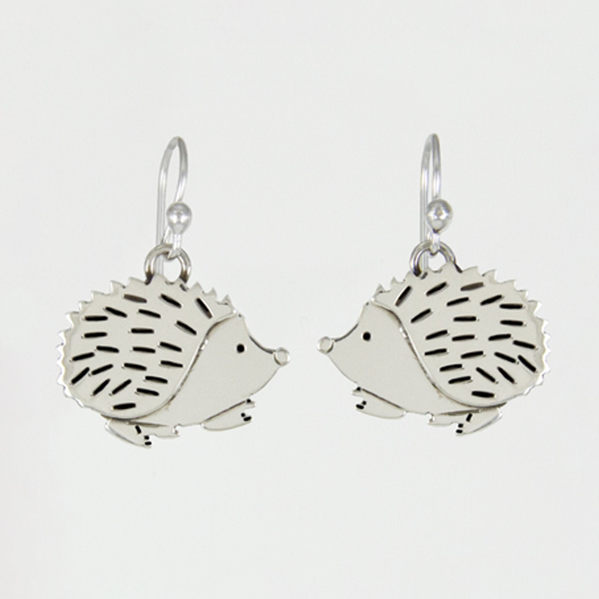 Hedgehog Sterling Silver Wire Earring