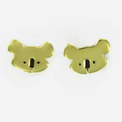 Koala Sterling & Brass Post Earring