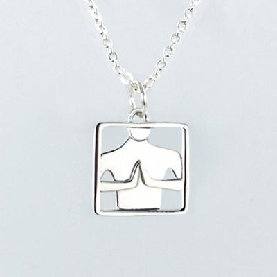 Namaste Silver Plate Necklace